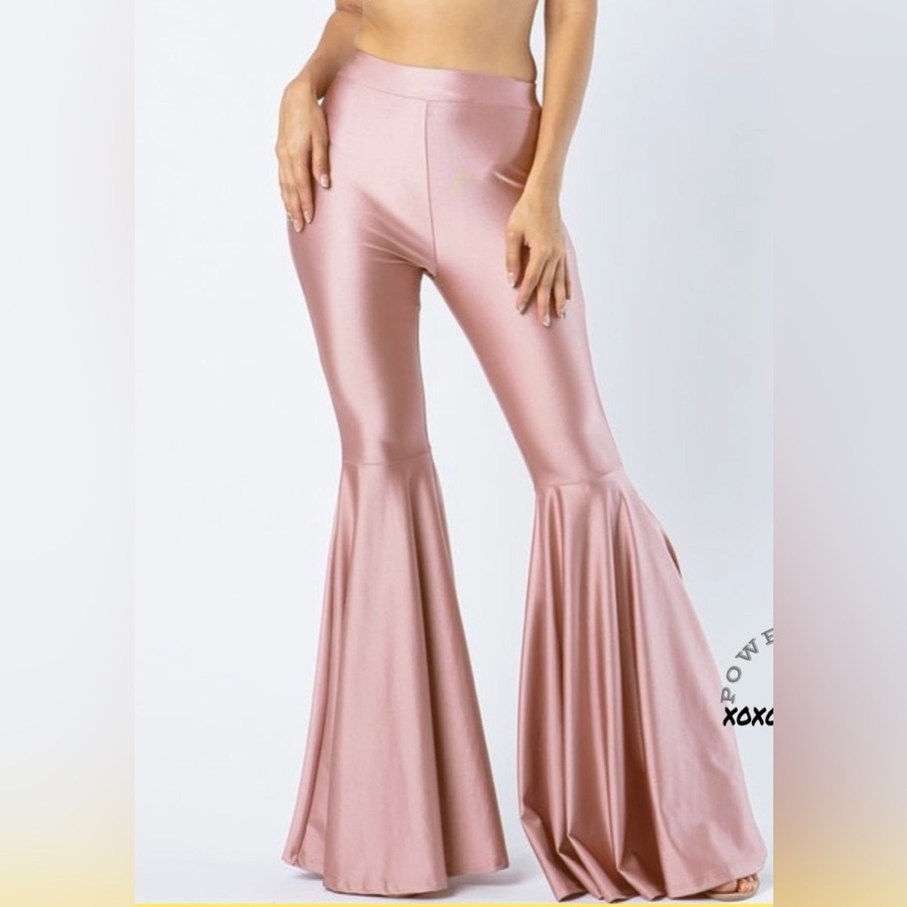 Mauve Vintage Flare Satin Pants